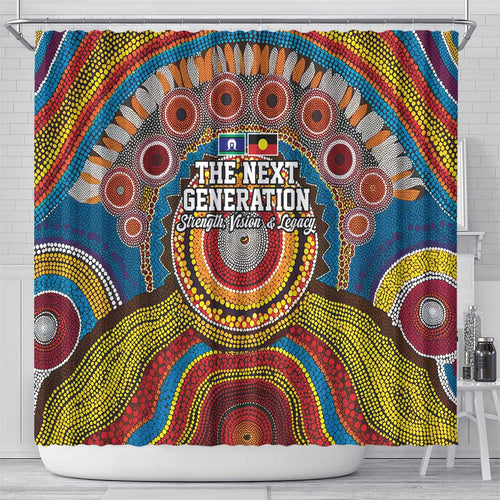 A Bright Future NAIDOC 2025 Shower Curtain Aboriginal Indigenous Art