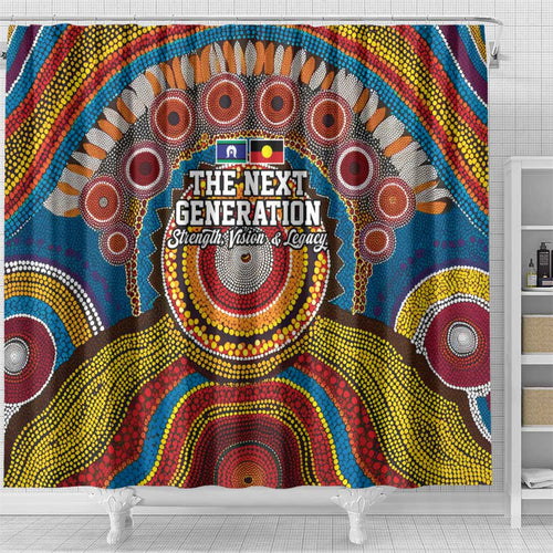 A Bright Future NAIDOC 2025 Shower Curtain Aboriginal Indigenous Art
