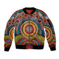A Bright Future NAIDOC 2025 Sleeve Zip Bomber Jacket Aboriginal Indigenous Art