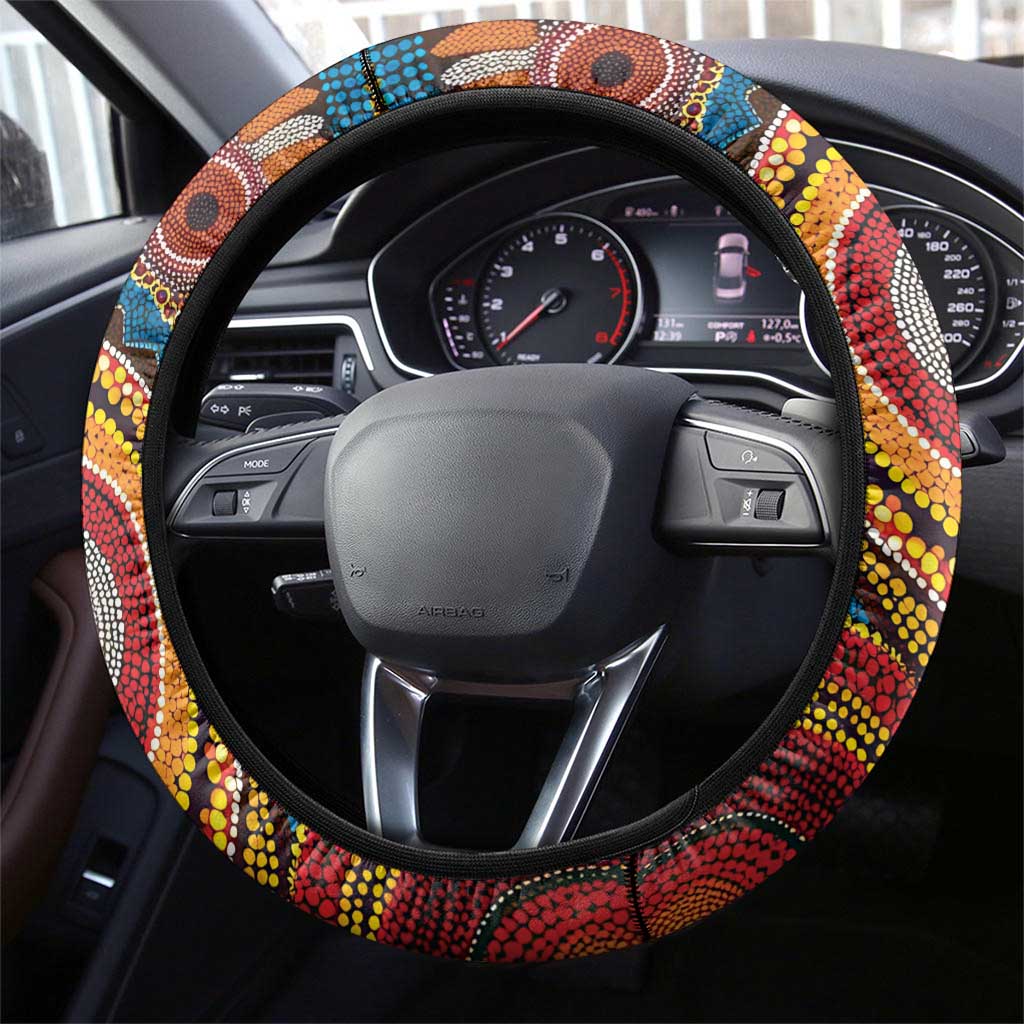 A Bright Future NAIDOC 2025 Steering Wheel Cover Aboriginal Indigenous Art