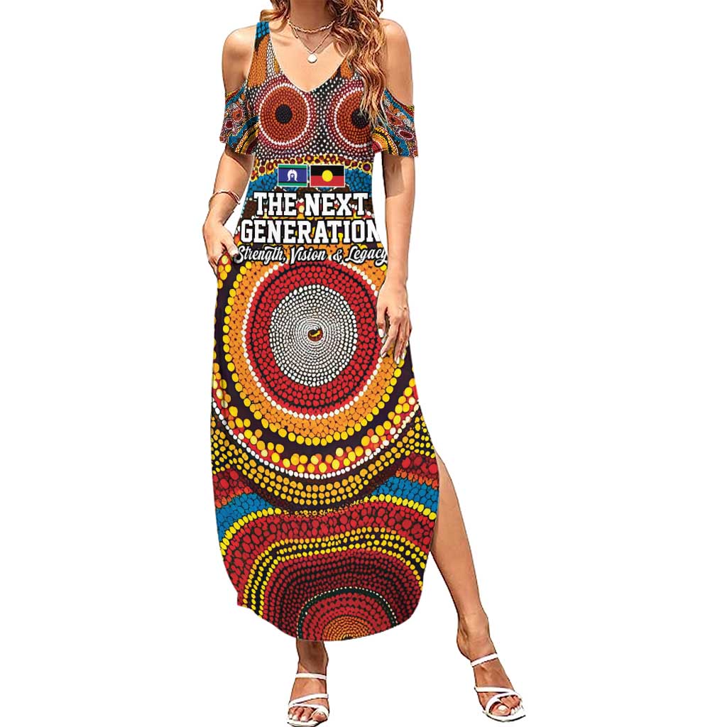 A Bright Future NAIDOC 2025 Summer Maxi Dress Aboriginal Indigenous Art