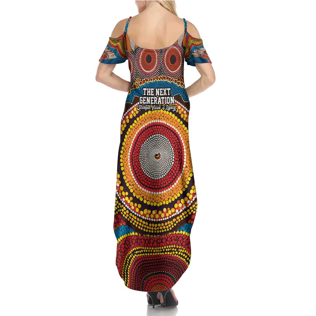 A Bright Future NAIDOC 2025 Summer Maxi Dress Aboriginal Indigenous Art