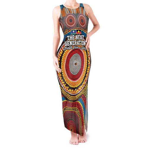 A Bright Future NAIDOC 2025 Tank Maxi Dress Aboriginal Indigenous Art