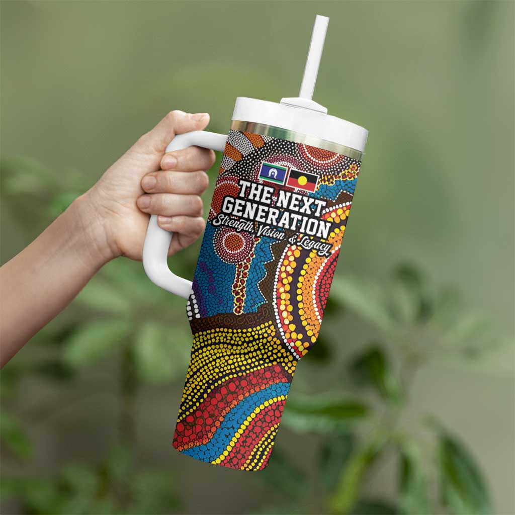 A Bright Future NAIDOC 2025 Tumbler With Handle Aboriginal Indigenous Art
