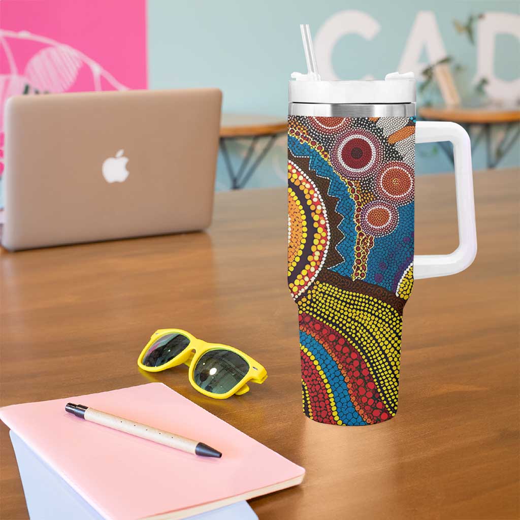 A Bright Future NAIDOC 2025 Tumbler With Handle Aboriginal Indigenous Art