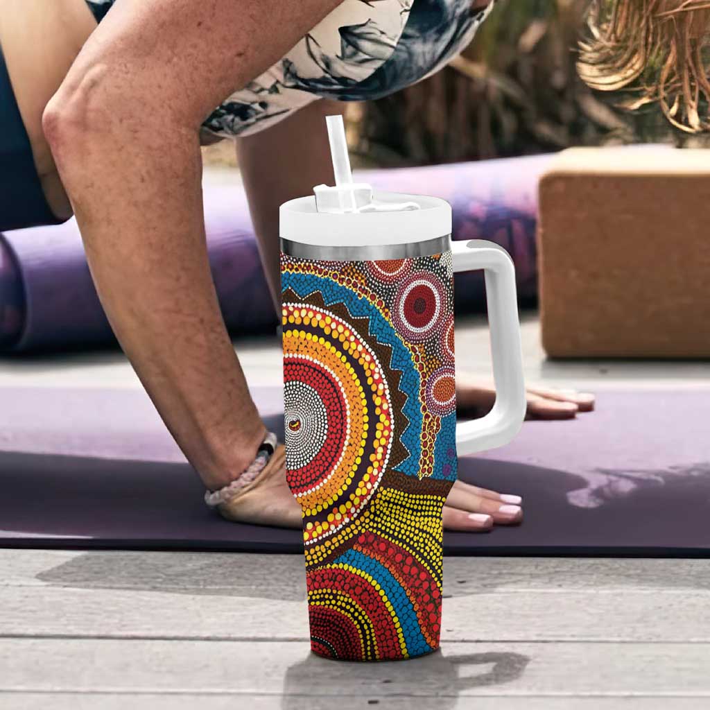 A Bright Future NAIDOC 2025 Tumbler With Handle Aboriginal Indigenous Art