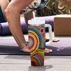 A Bright Future NAIDOC 2025 Tumbler With Handle Aboriginal Indigenous Art