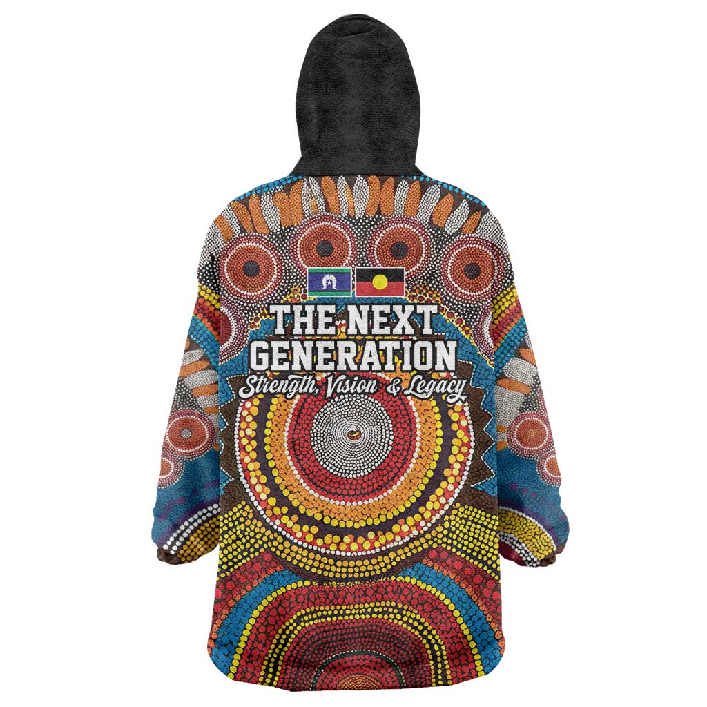 A Bright Future NAIDOC 2025 Wearable Blanket Hoodie Aboriginal Indigenous Art