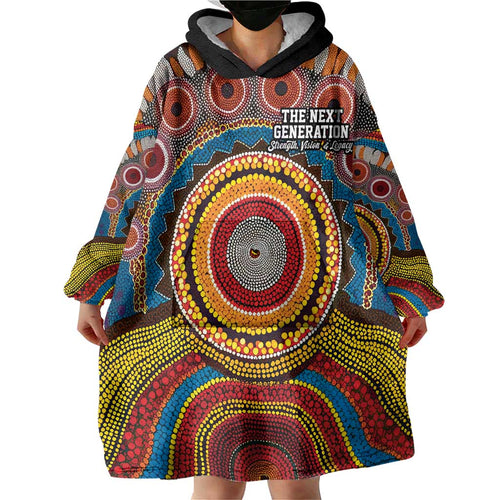 A Bright Future NAIDOC 2025 Wearable Blanket Hoodie Aboriginal Indigenous Art