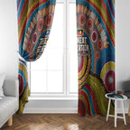 A Bright Future NAIDOC 2025 Window Curtain Aboriginal Indigenous Art