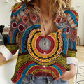 A Bright Future NAIDOC 2025 Women Casual Shirt Aboriginal Indigenous Art