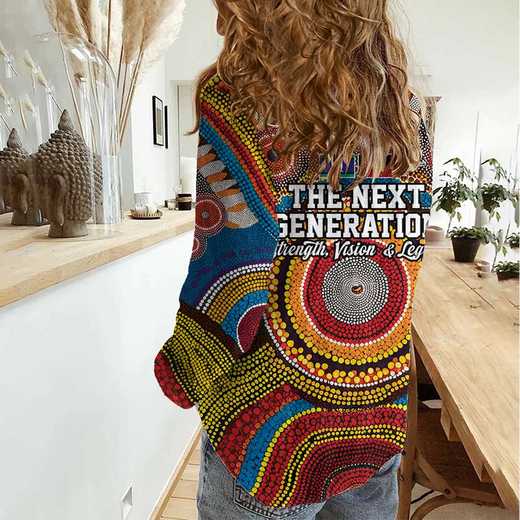 A Bright Future NAIDOC 2025 Women Casual Shirt Aboriginal Indigenous Art