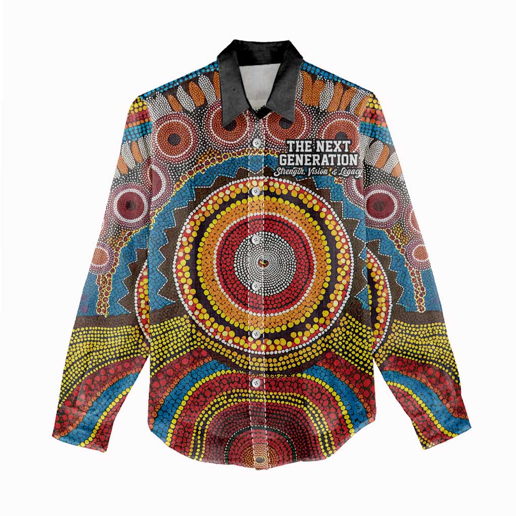 A Bright Future NAIDOC 2025 Women Casual Shirt Aboriginal Indigenous Art