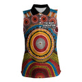 A Bright Future NAIDOC 2025 Women Sleeveless Polo Shirt Aboriginal Indigenous Art