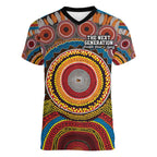 A Bright Future NAIDOC 2025 Women V-Neck T-Shirt Aboriginal Indigenous Art