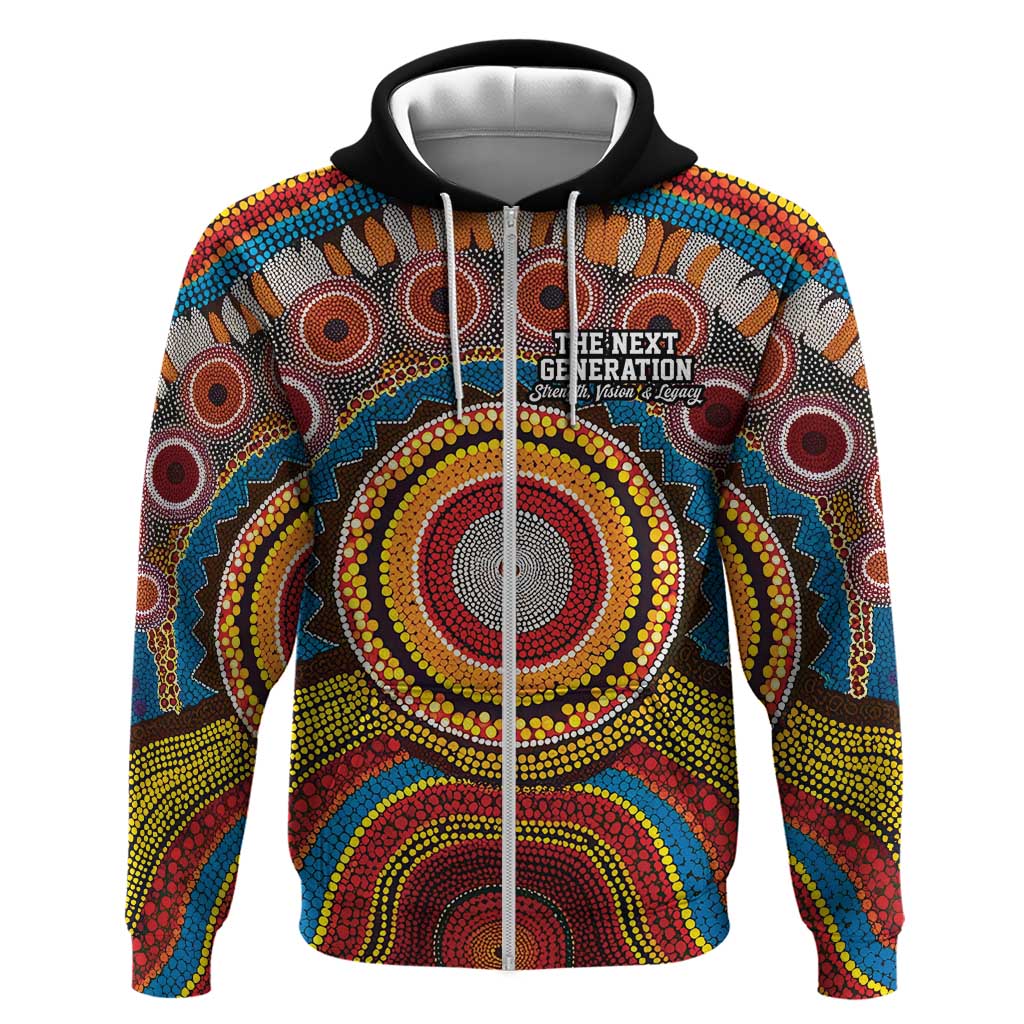 A Bright Future NAIDOC 2025 Zip Hoodie Aboriginal Indigenous Art