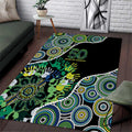 Honouring 50 Year Of NAIDOC Area Rug Honouring The Next Generation Green Aboriginal Art