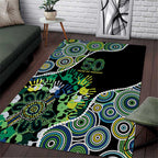 Honouring 50 Year Of NAIDOC Area Rug Honouring The Next Generation Green Aboriginal Art