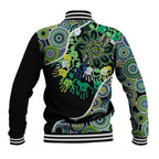 Honouring 50 Year Of NAIDOC Baseball Jacket Honouring The Next Generation Green Aboriginal Art