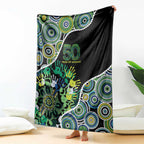Honouring 50 Year Of NAIDOC Blanket Honouring The Next Generation Green Aboriginal Art