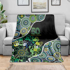 Honouring 50 Year Of NAIDOC Blanket Honouring The Next Generation Green Aboriginal Art