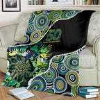 Honouring 50 Year Of NAIDOC Blanket Honouring The Next Generation Green Aboriginal Art
