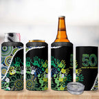 Honouring 50 Year Of NAIDOC 4 in 1 Can Cooler Tumbler Honouring The Next Generation Green Aboriginal Art