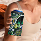 Honouring 50 Year Of NAIDOC 4 in 1 Can Cooler Tumbler Honouring The Next Generation Green Aboriginal Art