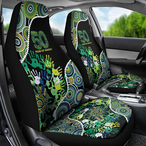Honouring 50 Year Of NAIDOC Car Seat Cover Honouring The Next Generation Green Aboriginal Art