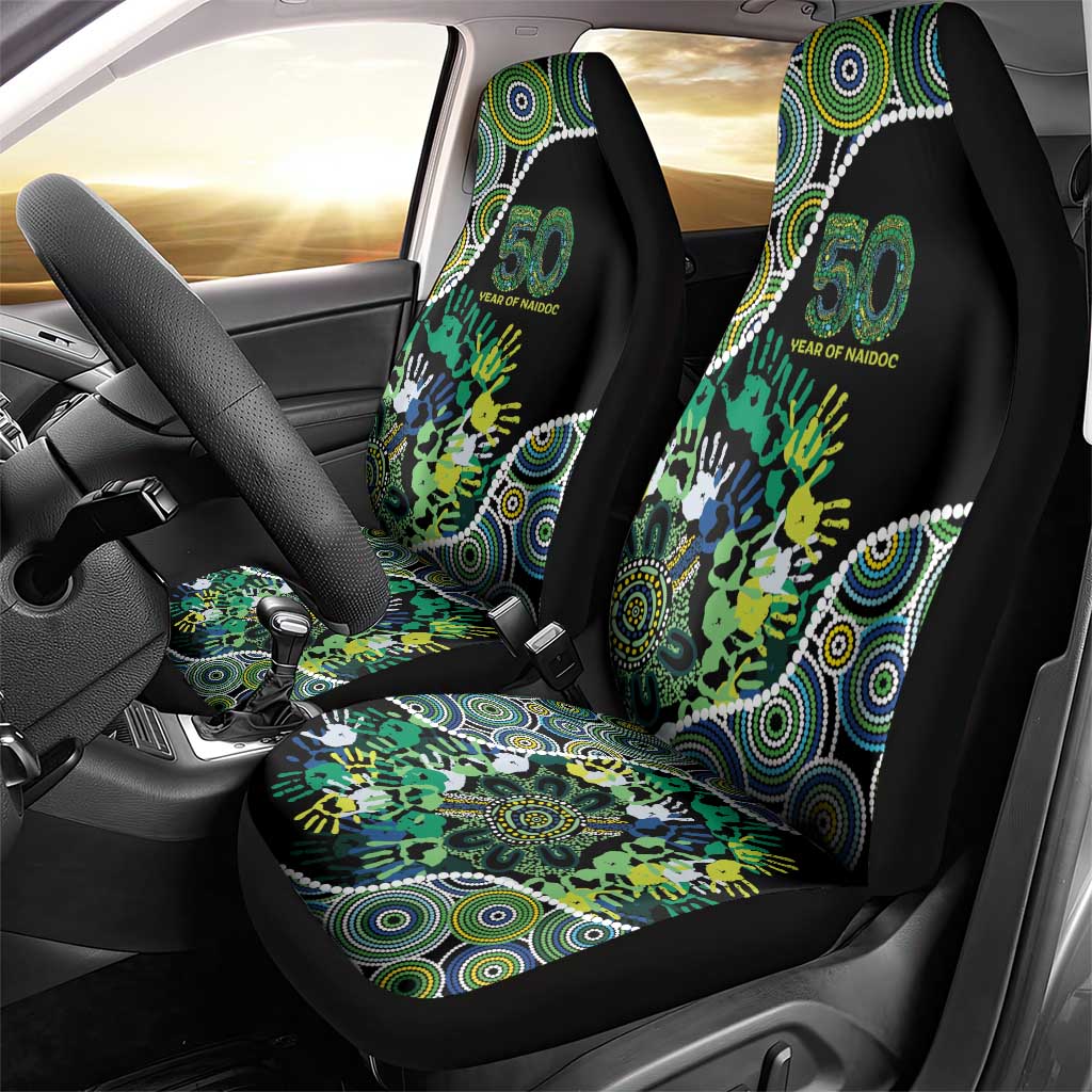 Honouring 50 Year Of NAIDOC Car Seat Cover Honouring The Next Generation Green Aboriginal Art