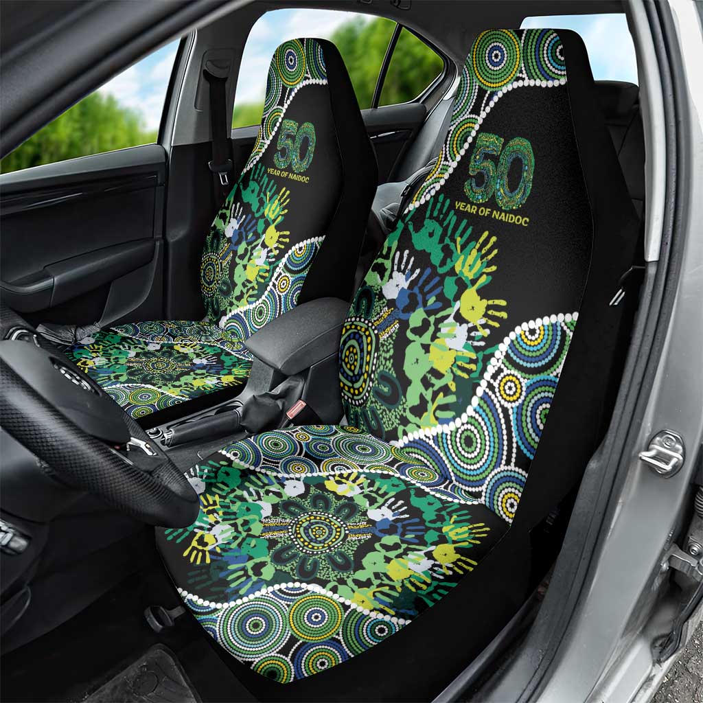 Honouring 50 Year Of NAIDOC Car Seat Cover Honouring The Next Generation Green Aboriginal Art