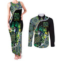 Honouring 50 Year Of NAIDOC Couples Matching Tank Maxi Dress and Long Sleeve Button Shirt Honouring The Next Generation Green Aboriginal Art