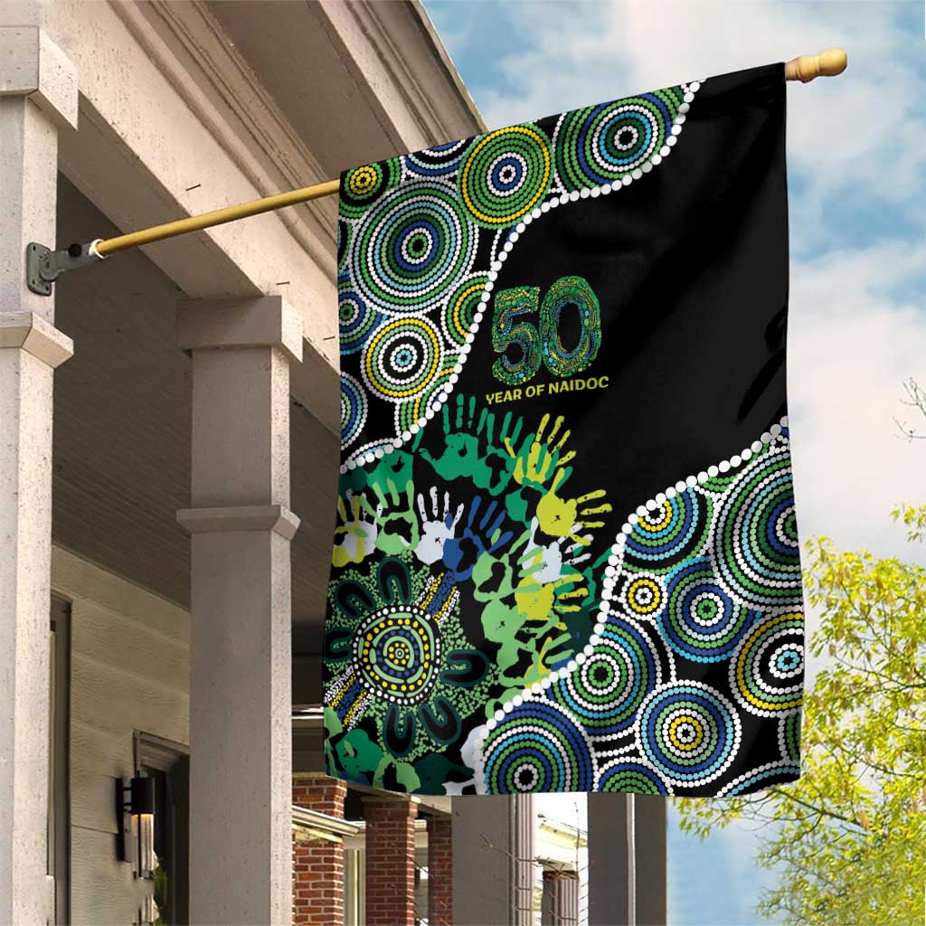 Honouring 50 Year Of NAIDOC Garden Flag Honouring The Next Generation Green Aboriginal Art