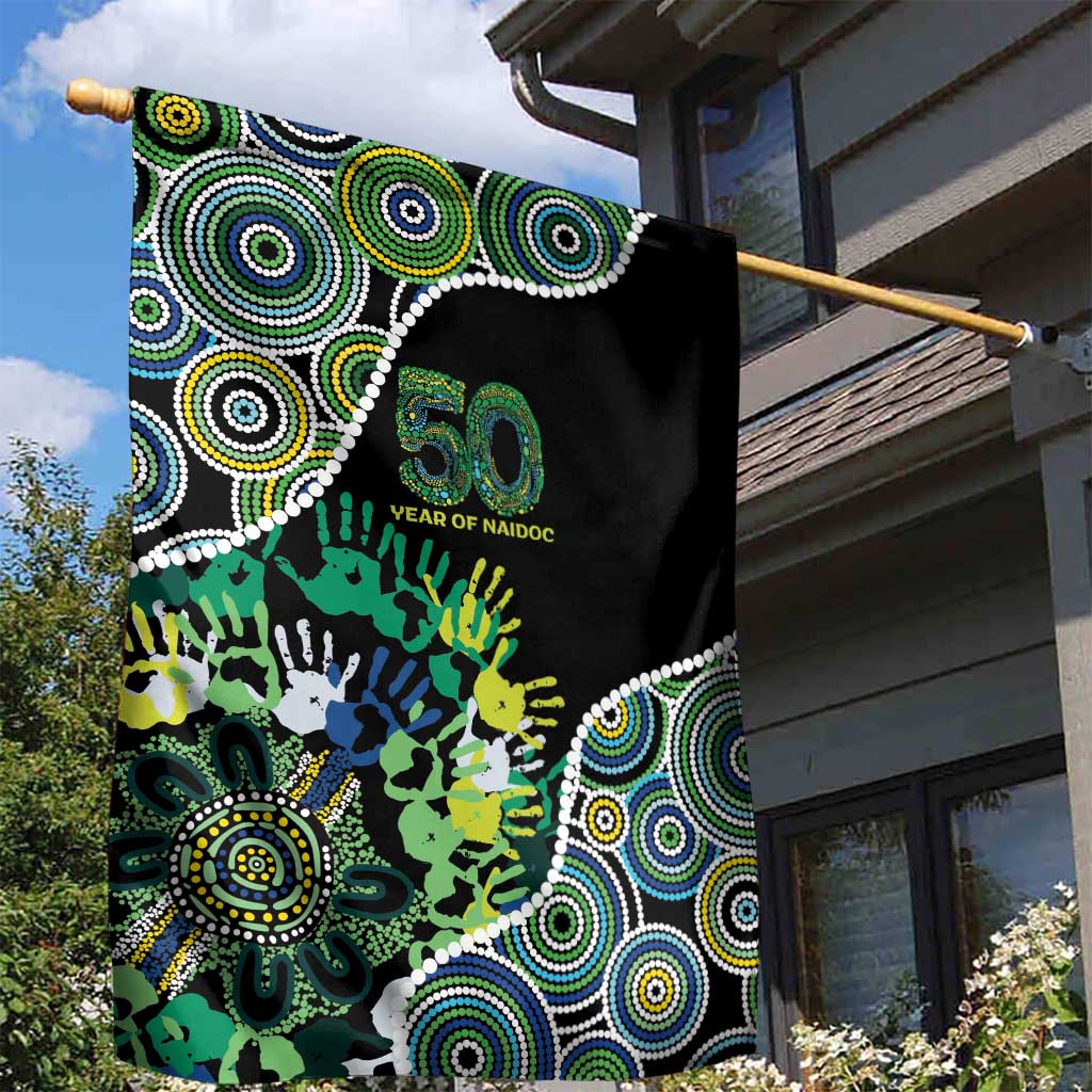 Honouring 50 Year Of NAIDOC Garden Flag Honouring The Next Generation Green Aboriginal Art