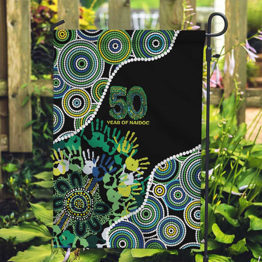 Honouring 50 Year Of NAIDOC Garden Flag Honouring The Next Generation Green Aboriginal Art