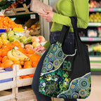 Honouring 50 Year Of NAIDOC Grocery Bag Honouring The Next Generation Green Aboriginal Art