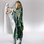 Honouring 50 Year Of NAIDOC Hooded Blanket Honouring The Next Generation Green Aboriginal Art