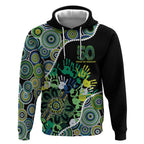 Honouring 50 Year Of NAIDOC Hoodie Honouring The Next Generation Green Aboriginal Art