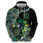Honouring 50 Year Of NAIDOC Hoodie Honouring The Next Generation Green Aboriginal Art