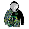 Honouring 50 Year Of NAIDOC Kid Hoodie Honouring The Next Generation Green Aboriginal Art