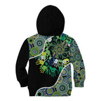 Honouring 50 Year Of NAIDOC Kid Hoodie Honouring The Next Generation Green Aboriginal Art