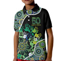 Honouring 50 Year Of NAIDOC Kid Polo Shirt Honouring The Next Generation Green Aboriginal Art