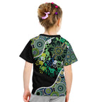 Honouring 50 Year Of NAIDOC Kid T Shirt Honouring The Next Generation Green Aboriginal Art