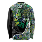 Honouring 50 Year Of NAIDOC Long Sleeve Shirt Honouring The Next Generation Green Aboriginal Art