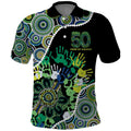 Honouring 50 Year Of NAIDOC Polo Shirt Honouring The Next Generation Green Aboriginal Art