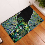 Honouring 50 Year Of NAIDOC Rubber Doormat Honouring The Next Generation Green Aboriginal Art