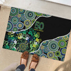 Honouring 50 Year Of NAIDOC Rubber Doormat Honouring The Next Generation Green Aboriginal Art