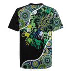 Honouring 50 Year Of NAIDOC Rugby Jersey Honouring The Next Generation Green Aboriginal Art