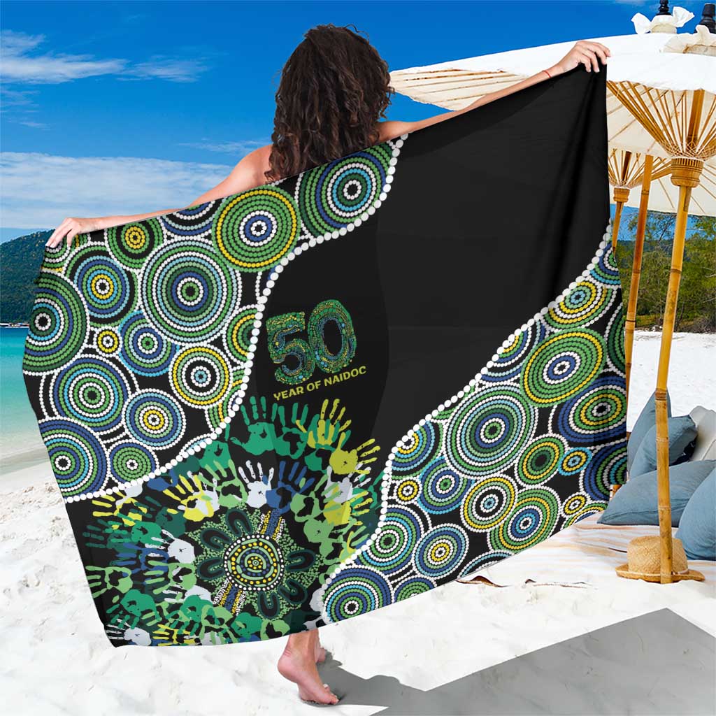 Honouring 50 Year Of NAIDOC Sarong Honouring The Next Generation Green Aboriginal Art