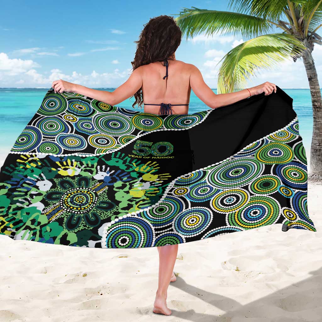Honouring 50 Year Of NAIDOC Sarong Honouring The Next Generation Green Aboriginal Art